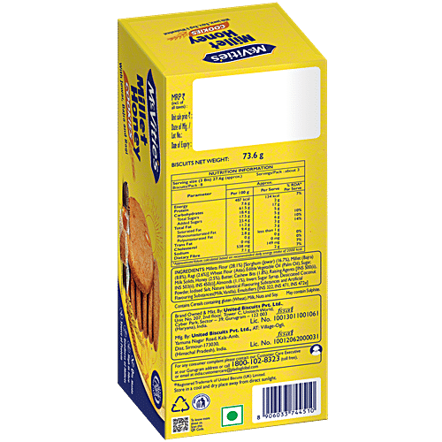 MCVITIES MILLIT HONEY COOKIES 73.6 GM