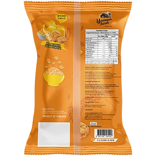 YOUNGER FARM MINI RICE CRACKER DOUBLE CHEESE