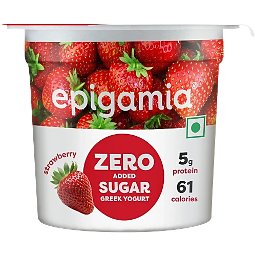 EPIGAMIA NO SUGAR STRAWBERRIES YOUGURT 85 GM