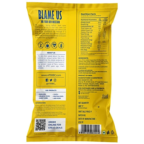 4700 BC CHEESE POPCORN 25 GM