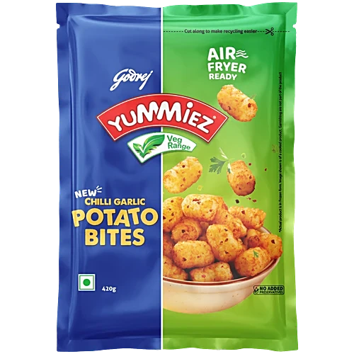 YUMMIES  CHILLI GARLIC POTATO BITES 420G