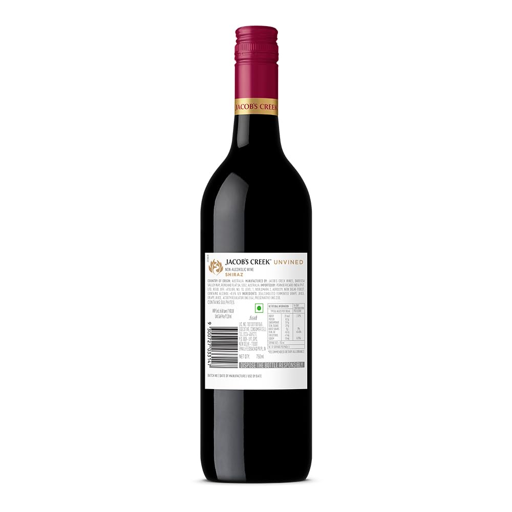 JACOBS CREEK UNVINED SHIRAZ 750ML