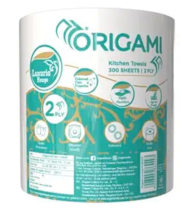 ORIGAMI KITCHEN TOWELS 2 PLY 300 SHEETS