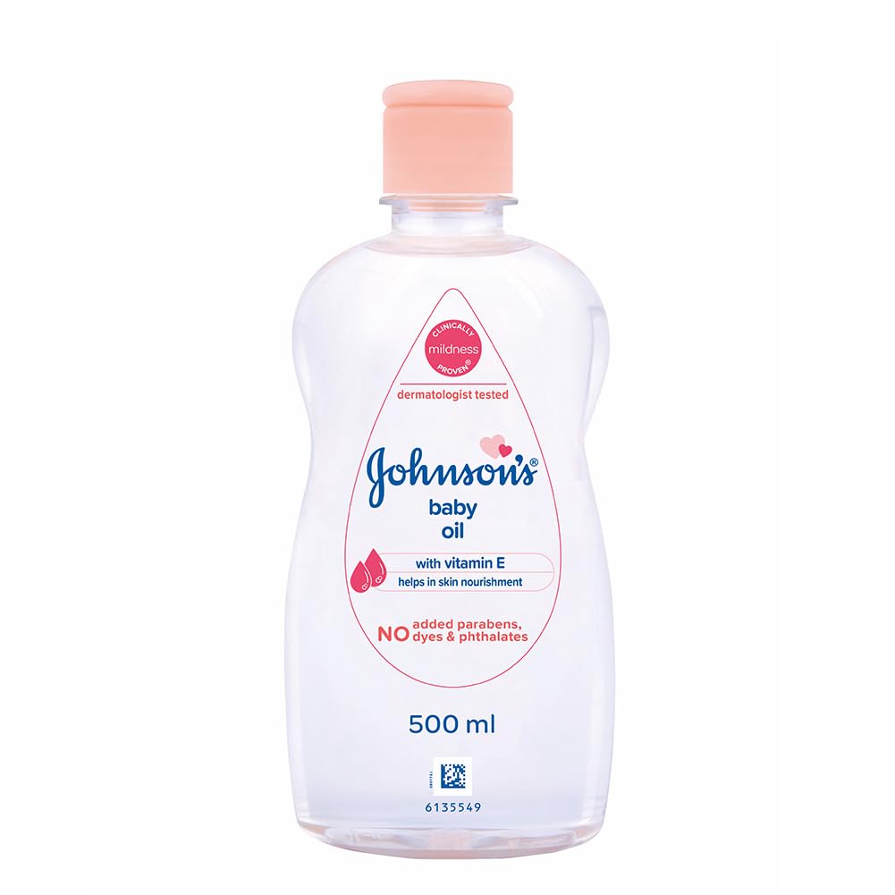 JOHNSONS BABY OIL WITH VITAMIN E 500ML