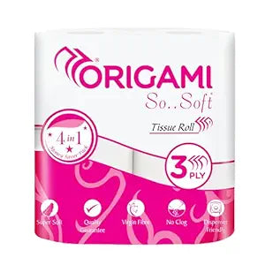 ORIGAMI SO SOFT TISSUE ROLLS 3 PLY 4N