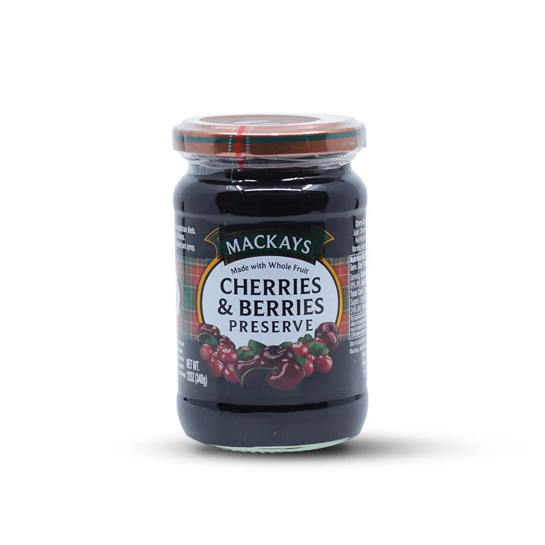 MACKAYS CHERRIES & BERRIES PRESERVE 340 GM