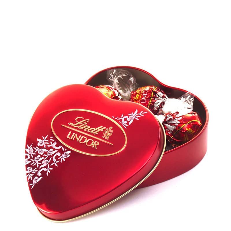 LINDT LINDOR 62.5 GM HEART TIN BOX