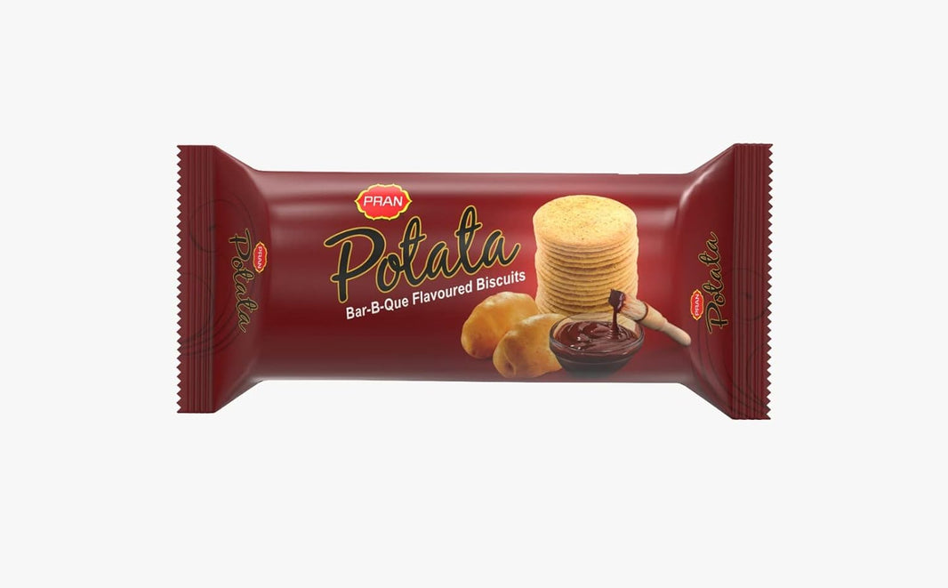 PRAN POTATA BARBEQUE FLAVOURED BISCUITS 75 GM