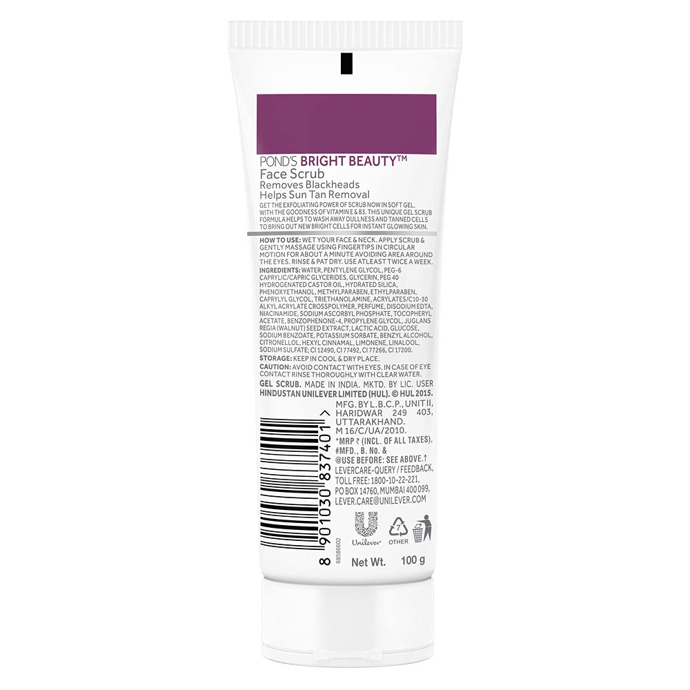 PONDS BRIGHT BEAUTY FACE SCRUB 100 GM