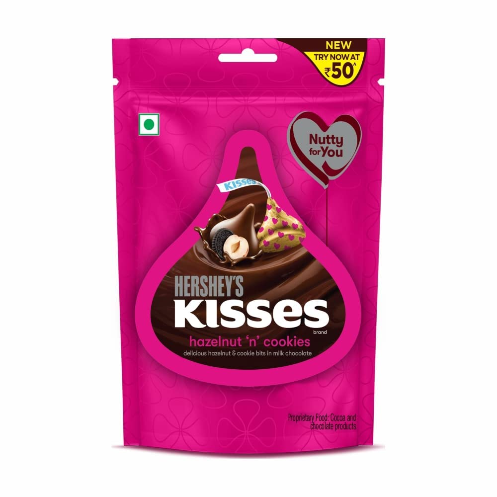 HERSHEYS KISSES HAZELNUT N COOKIES 33.6 GM