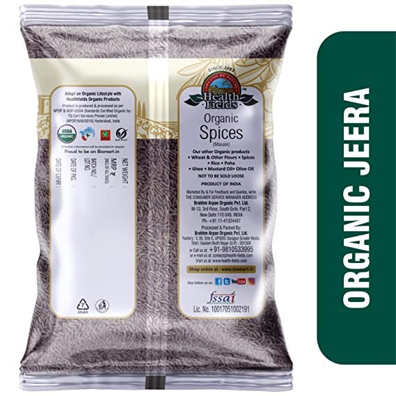 HEALTH FIELDS ORGANIC JEERA 200G