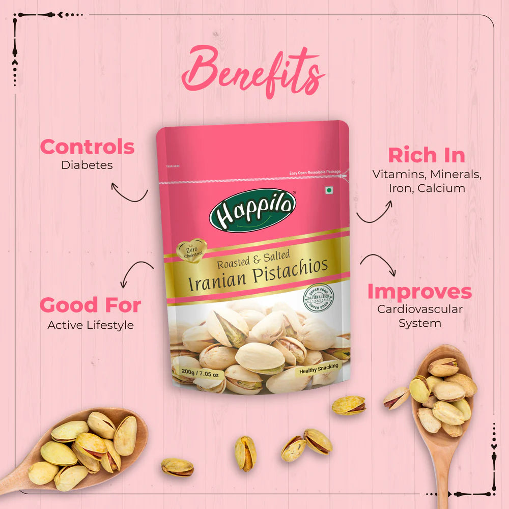 HAPPILO IRANIAN PISTACHIOS 200GM