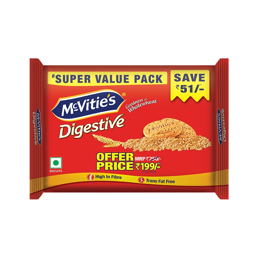 MCVITES DIGESTIVE HIGH IN FIBRE TRANSFAT
