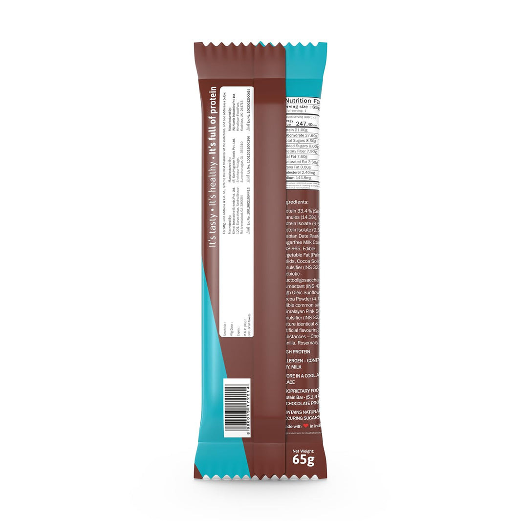 PHAB CHOCLATE BROWNIE PROTEIN BAR 65 GM