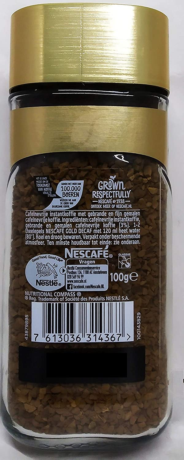 NESCAFE GOLD DECAFE COFFEE 100G