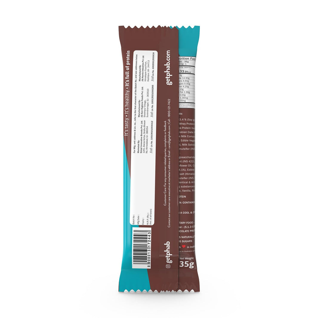 PHAB CHOCLATE BROWNIE PROTEIN BAR 35 GM