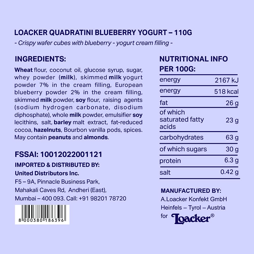LOACKER BLUEBERRY-YOGHURT 110G