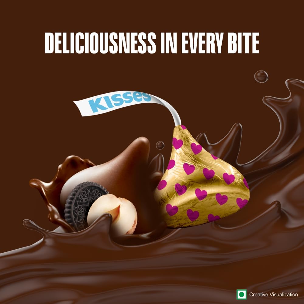 HERSHEYS KISSES HAZELNUT N COOKIES 100.8 GM