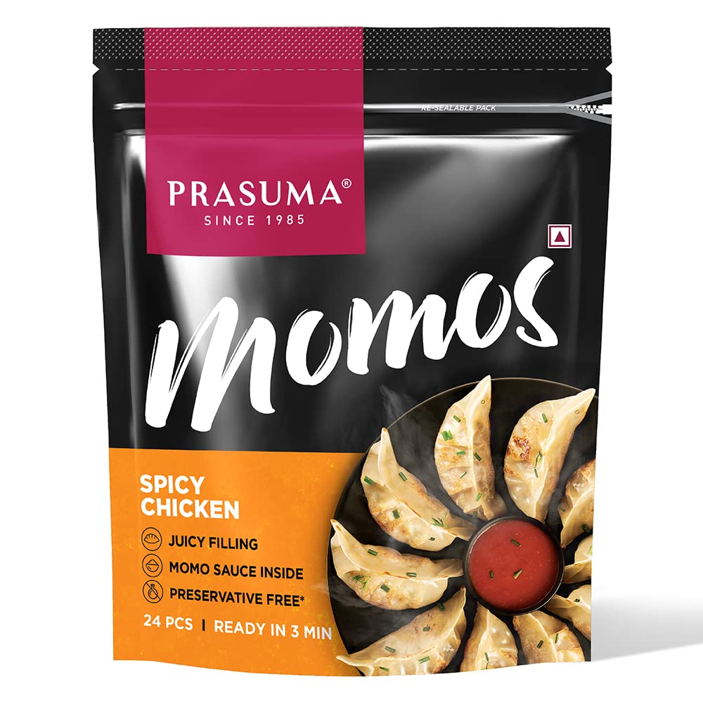 PRASUMA SPICY CHICKEN MOMOS FROZEN 24PCS