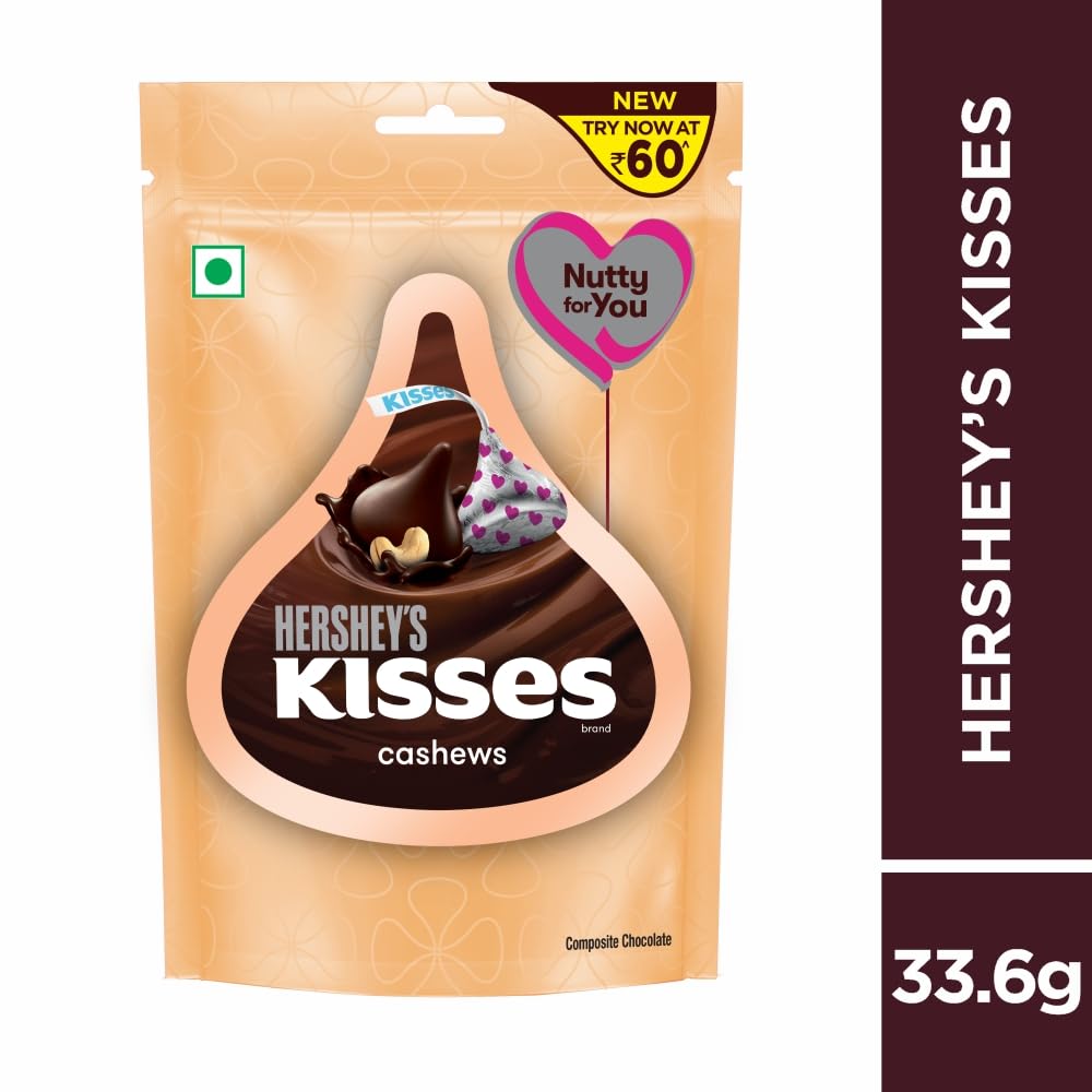 HERSHEY KISSES CASHEWS 33.6 GM