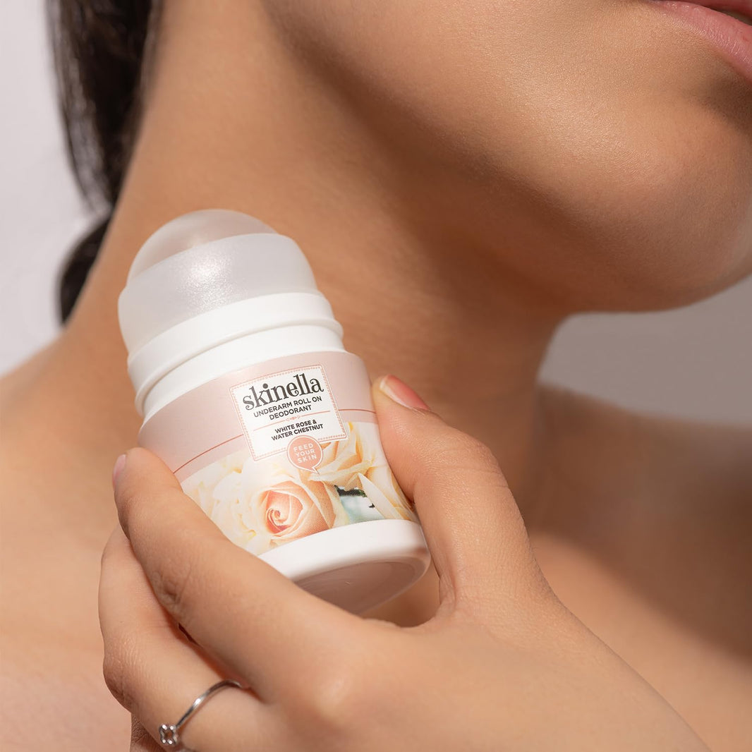 SKINELLA ROLL ON DEODRANT WHITE ROSE &WATER CHESTNUT 50 ML