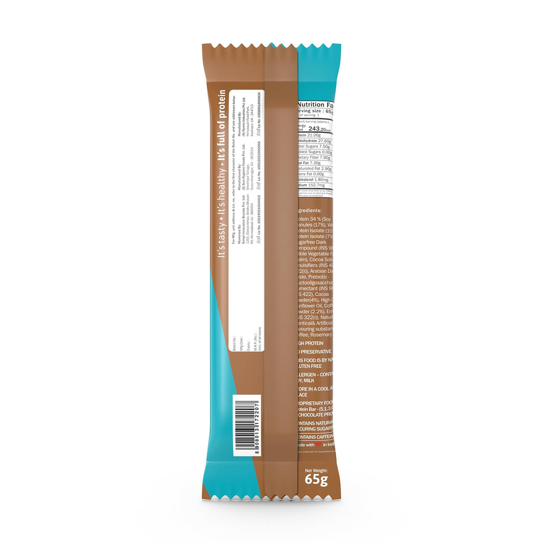 PHAB MOCHA NUT FUDGE PROTEIN BAR 65 GM