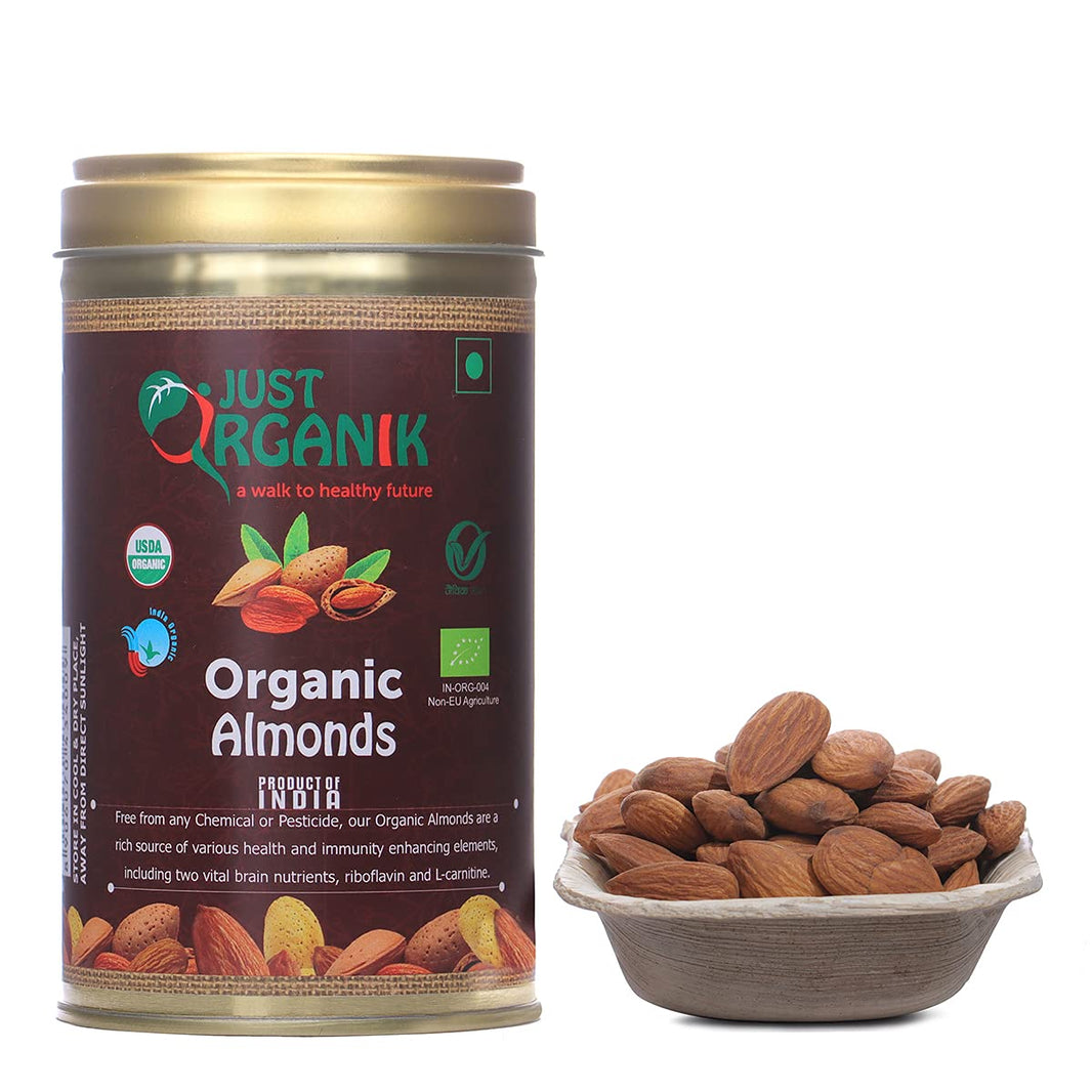 JUST ORGANIK ALMONDS 200GM