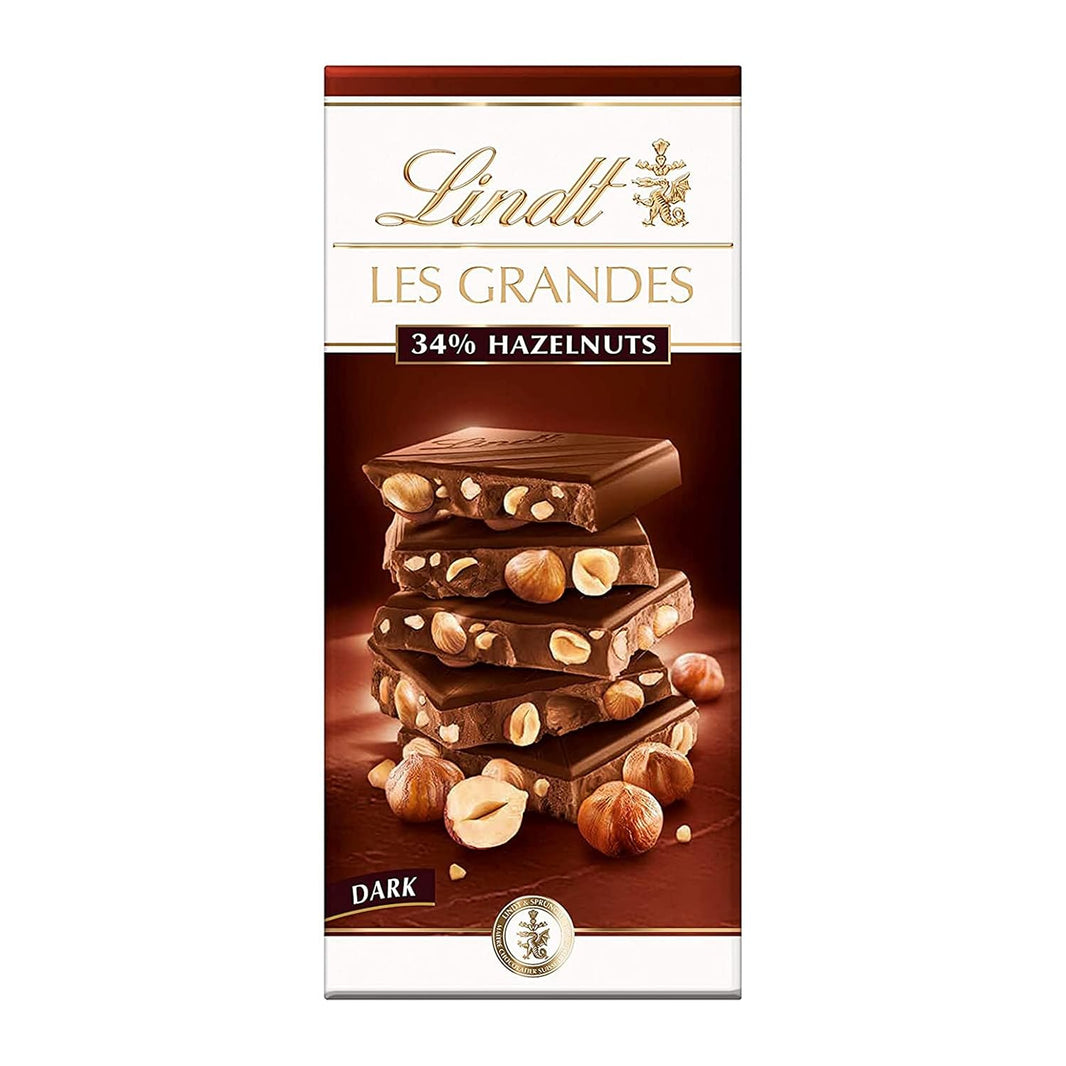 LINDT LES GRANDES 34% HAZELNUTS MILK CHOCLATE 150 GM