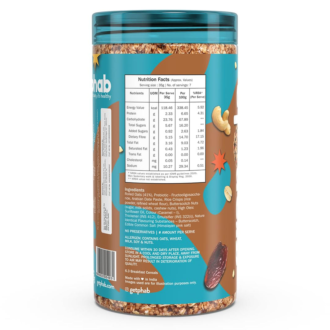 PHAB CARAMEL CRUNCH GRANOLA 245 GM