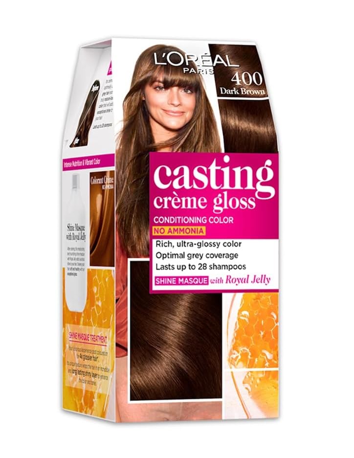 LOREAL PARIS COLOR DARK BROWN 400 WITH KIT 87.5G