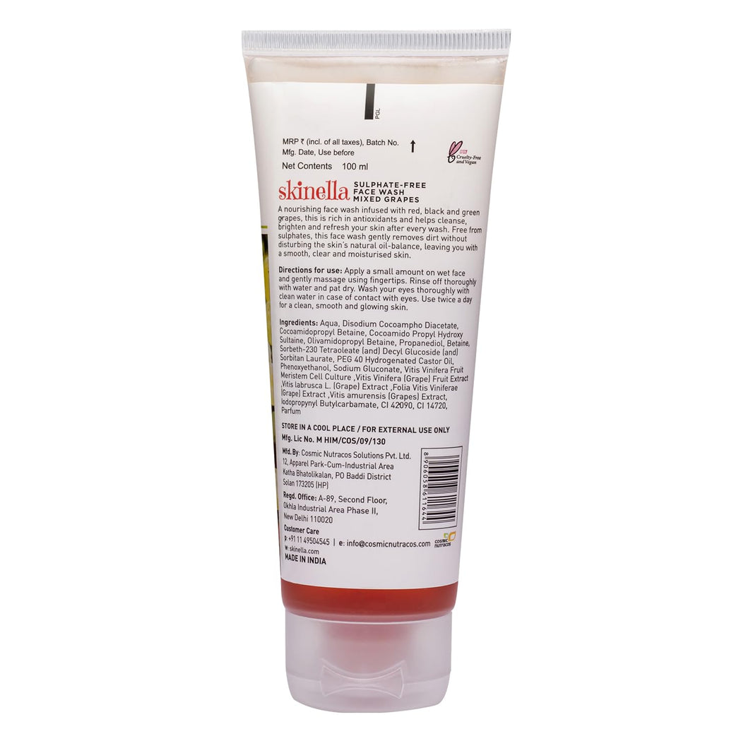 SKINELLA SULPHATE FREE FACE WASH MIX GRAPES 100G