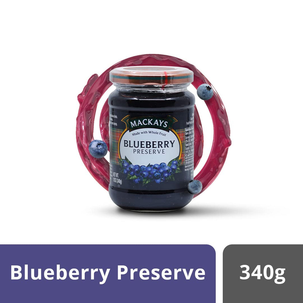 MACKAYS BLUEBERRY PRESERVE 340 GM