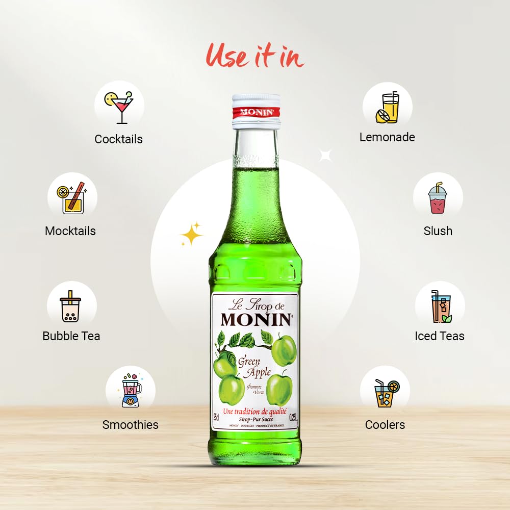 MONIN LIQ CONC GRN APL PIMME VERTE 250ML