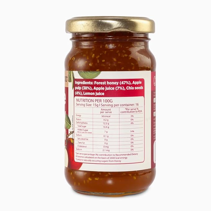 CONSCIOUS FOOD APPLE CHIA SEEDS JAM 250 GM