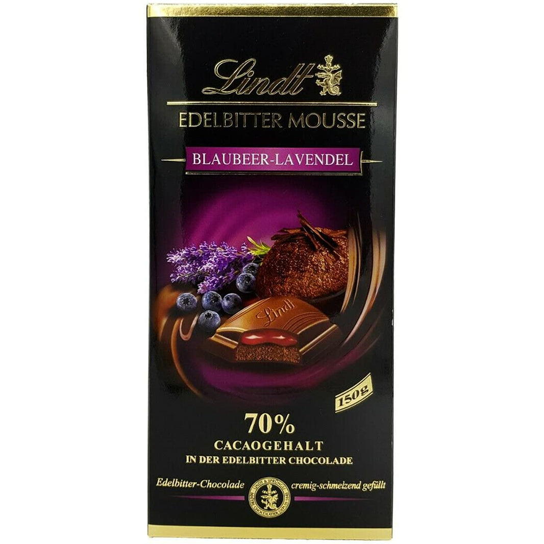 LINDT EDELBITTER MOUSSE BLAUBEER LAVENDEL 150G
