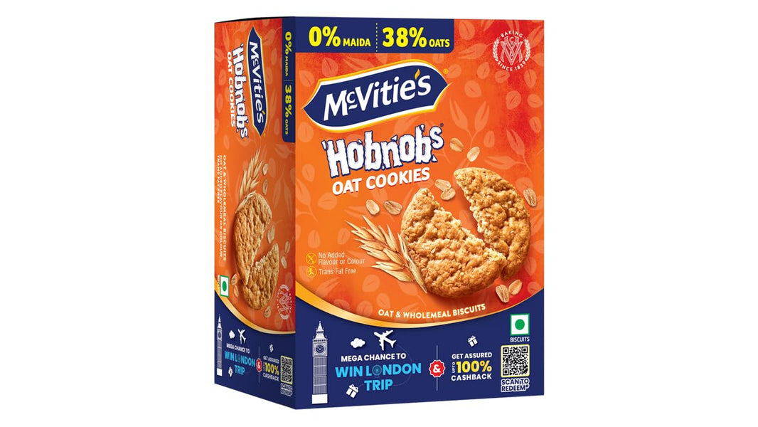 MCVITIES HOBNOBS OAT COOKIES PLAIN 153.85GM