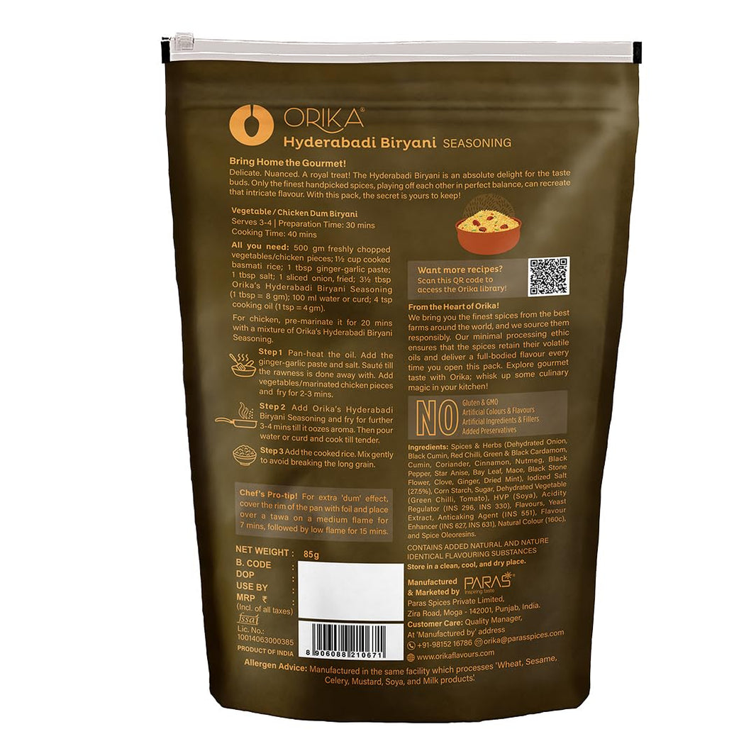 ORIKA HYDERABADI BIRYANI SEASONING 75 GM