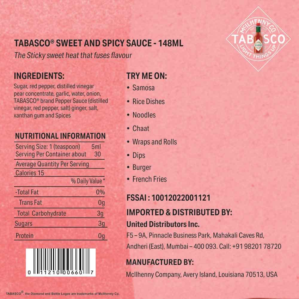 MCILHENNY CO TABASCO SWEET & SPICY SAUCE