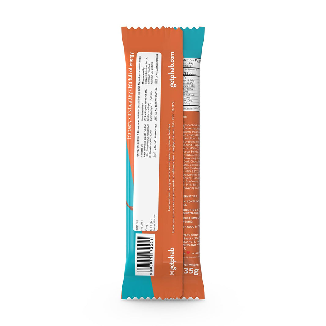 PHAB CHOCLATE ALMOND ENERGY BAR 35 GM