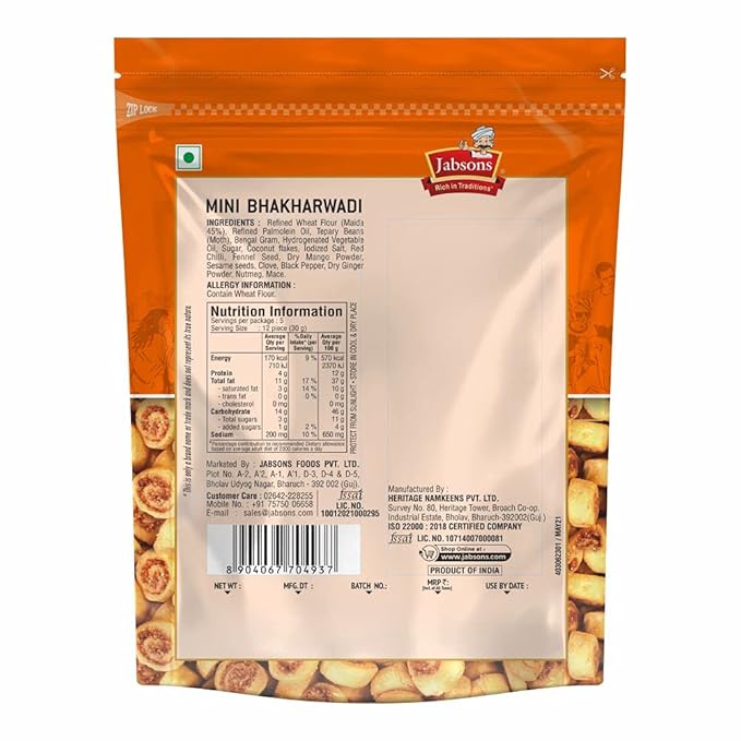 JABSONS MINI BHAKHARWADI 160 GM