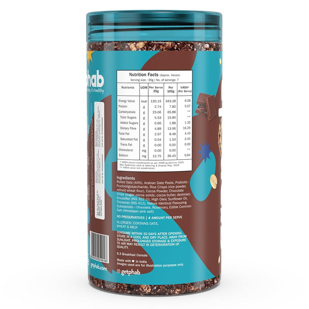 PHAB GRANOLA DOUBLE CHOCOLATE 245 GM