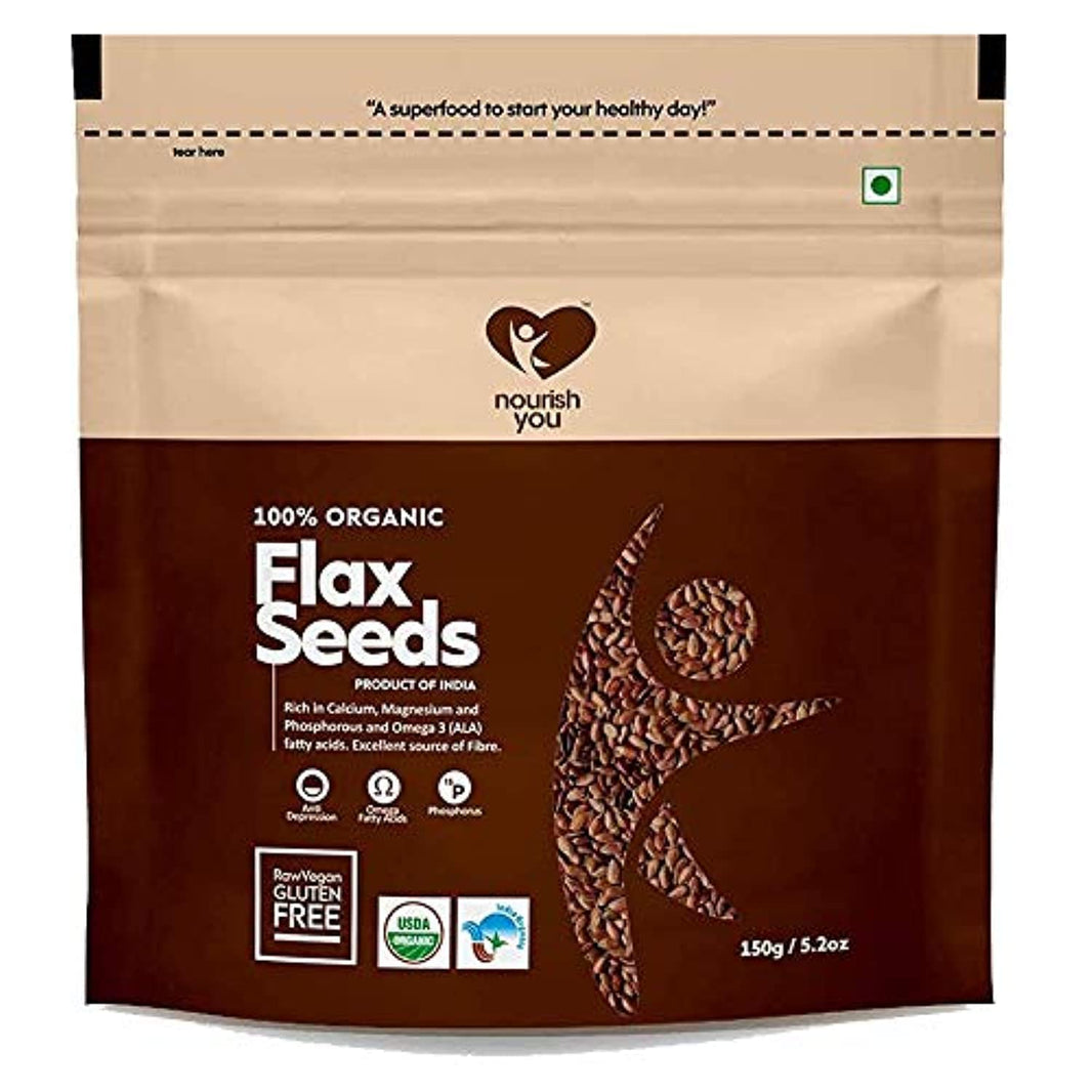 NOURISH YOU ORGANIC FLAX SEEDS 150 GM