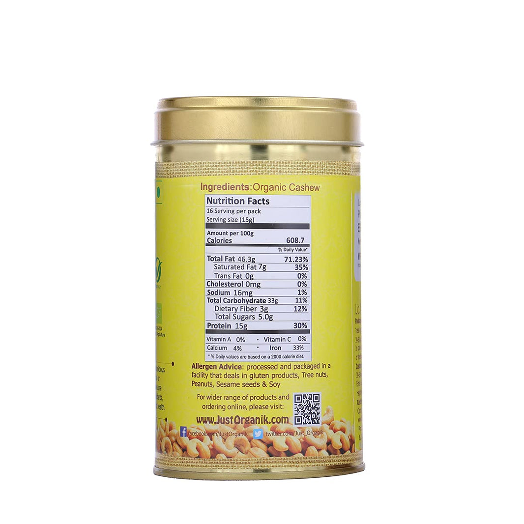JUST ORGANIK CASHEW 200GM