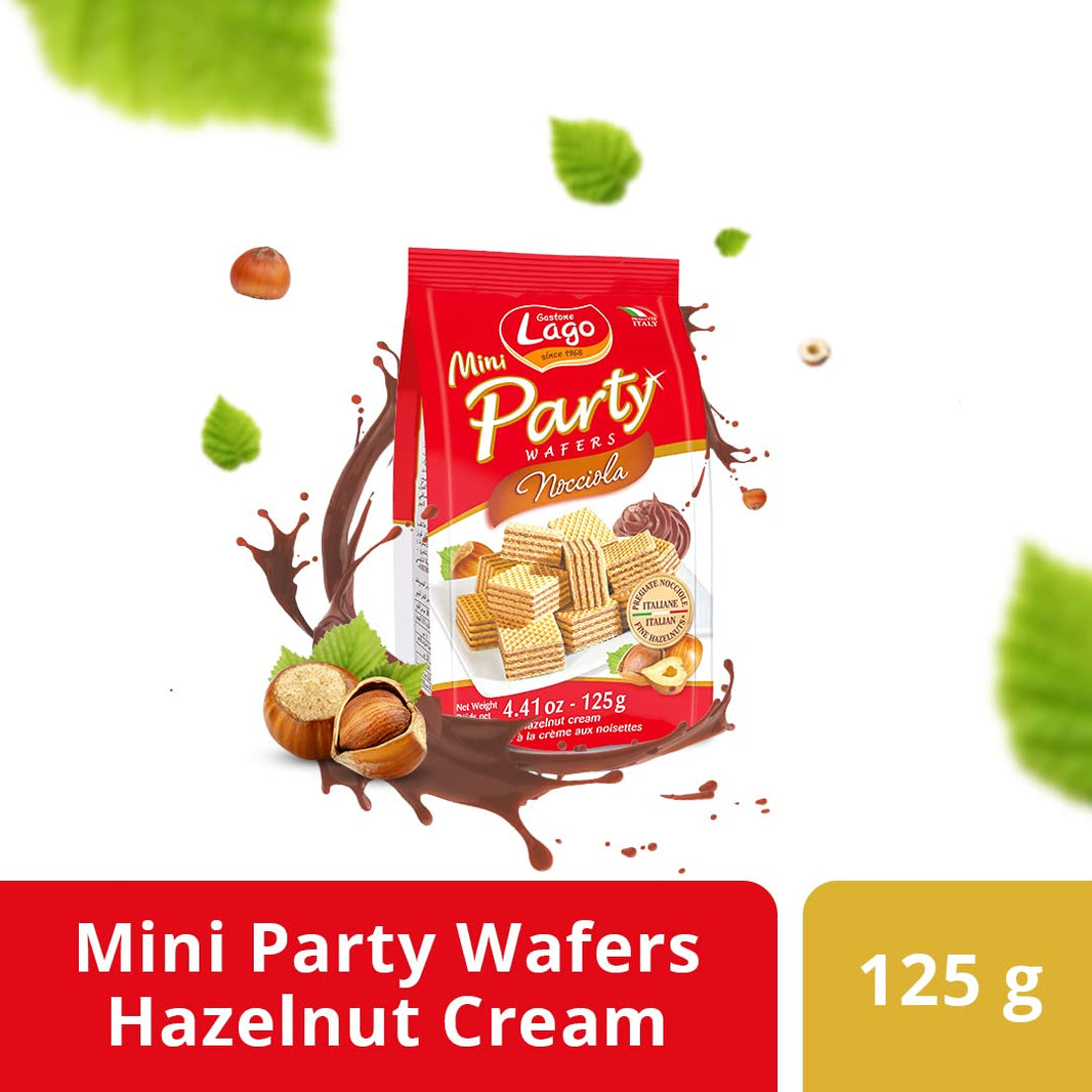LAGO MINI PARTY WAFFERS HAZELNUT 125G