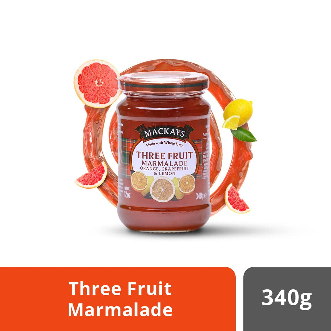 MACKAYS THREE FRUIT MARMALADE 340 GM