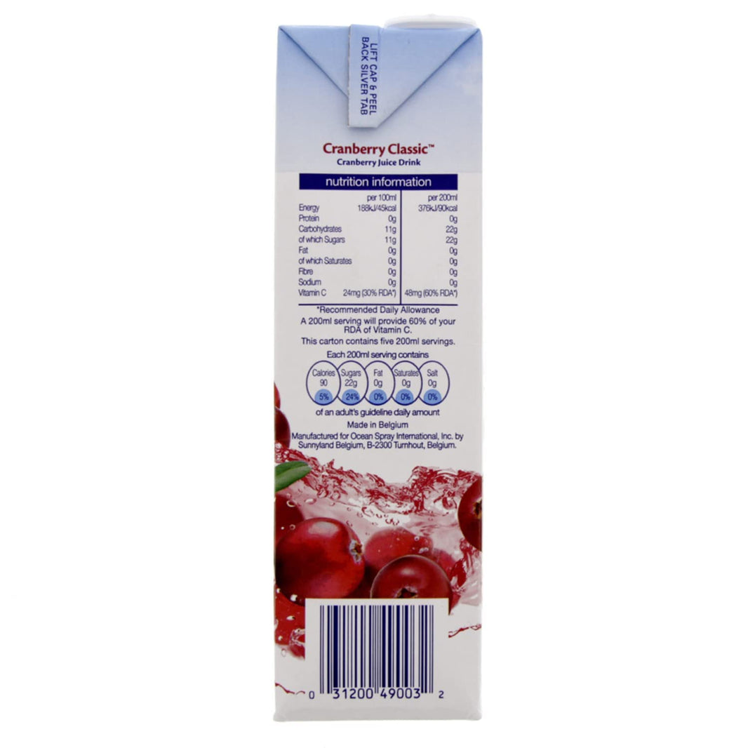 OCEAN SPRAY CRENBERRY JUICE 1L
