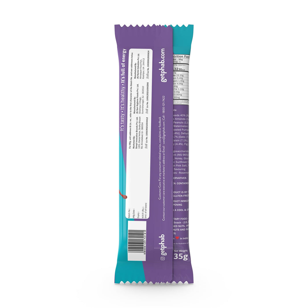 PHAB FRUIT N NUT ENERGY BAR 35 GM