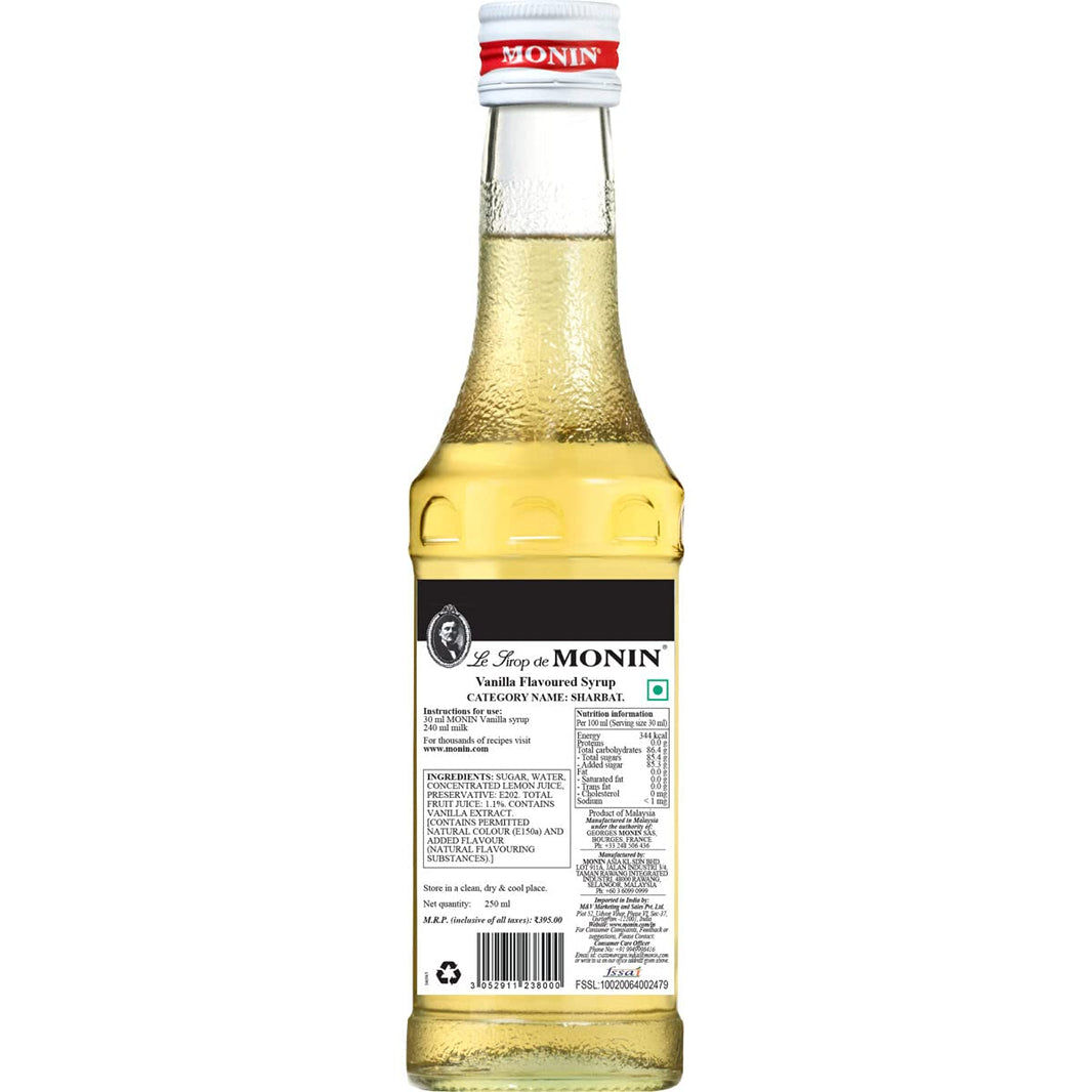 MONIN VANILA SYRUP 250 ML