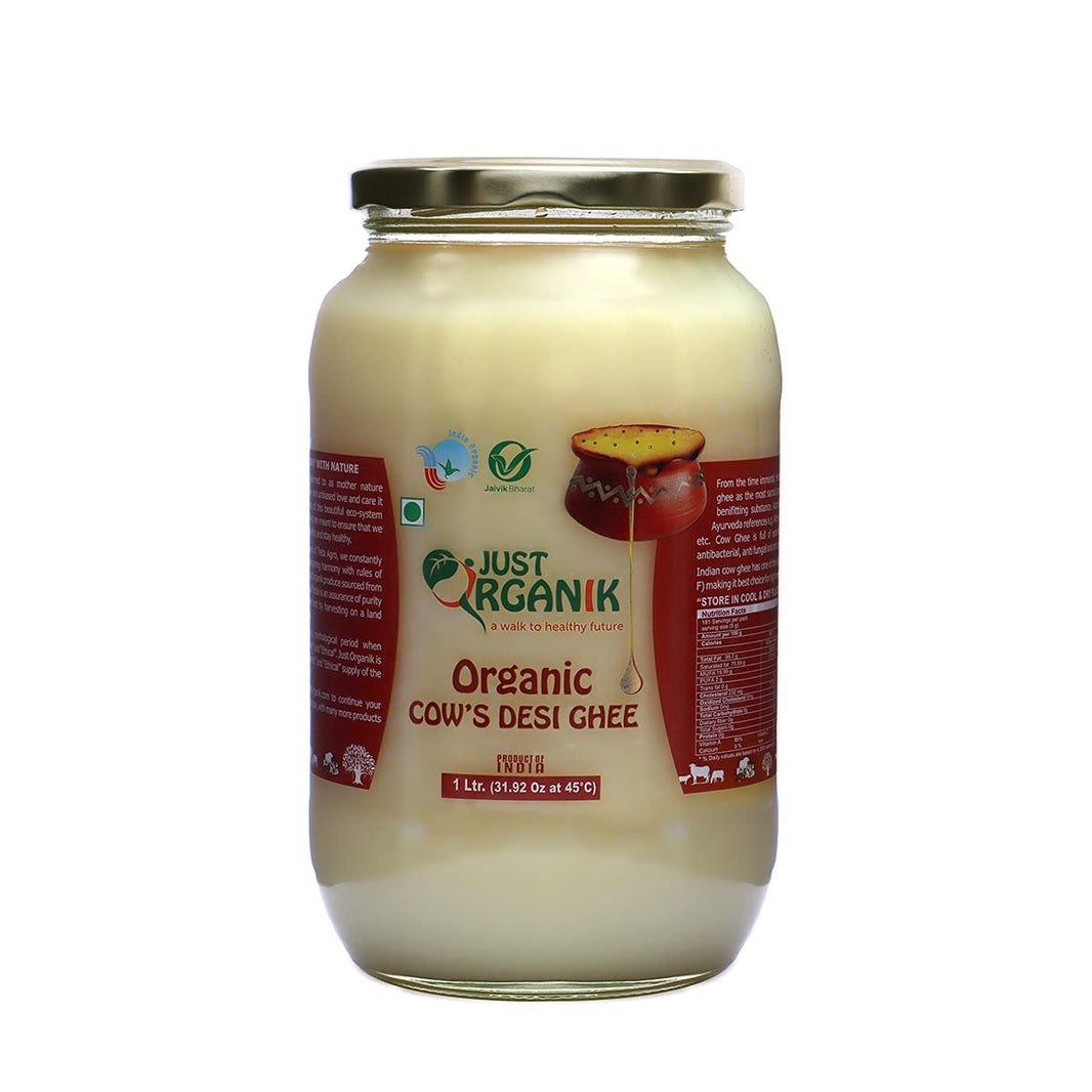 JUST ORGANIK 100% PURE COWS DESI GHEE 1 L