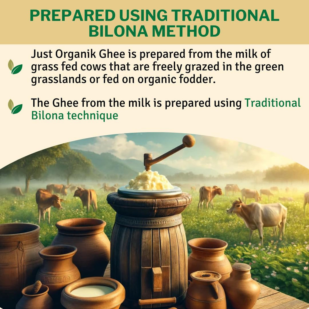 JUST ORGANIC COW DESI GHEE 500 ML